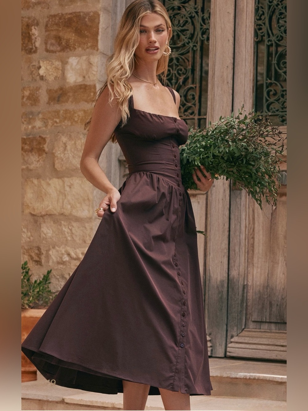 House of cb Tatiana rich brown midi sundress - Picture 6 of 16